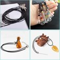 thumbnail image 3 of Corde en Cuir Tressé Réglable Corde de Cire Imperméable à la Main avec Fermoir à Homard Chaînes Résistantes à l'Usure Fournitures de Bijoux pour DIY Orange 1,5 Mm, 3 of 8