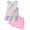 Colorful Leopard, variant on Arshiner Toddler Girls Summer Outfit Sleeveless Ruffle Top and Elastic Shorts Set Kids Short Set