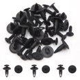 thumbnail image 2 of Unique Bargains 20pcs Black Car Plastic Rivets Weatherstrip forming Bumper Fastener Clip 6mm, 2 of 2