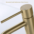 thumbnail image 2 of Adorer Brushed Gold Bathroom Faucet, Single Handle Brass Sink Faucet Bathroom Single Hole with Pop Up Sink Drain Assembly and Water Faucet Supply Lines, 2 of 6