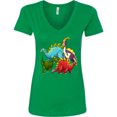 thumbnail image 3 of Inktastic Cute Dinosaurs Women's V-Neck T-Shirt, 3 of 5