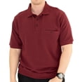 thumbnail image 2 of Classics by Palmland Short Sleeve Banded Bottom Polo Shirt with Pocket, 2 of 3