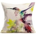 thumbnail image 3 of Bird Pillow Covers Watercolor Hummingbirds Resplendent Quetzal Nature Green Bird Cushion Cases Outdoor Decorative Couch Pillows Home Décor for Bed Sofa 18x18inch Set of 4, 3 of 5