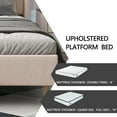 thumbnail image 4 of alazyhome Full Size Upholstered Platform Bed Frame, Easy Assemble, Beige, 4 of 6