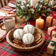 thumbnail image 5 of Cotton Christmas Balls ,2.2 Inch Snowflake Ball Ornaments for Christmas Tree, Hanging Decorative Ball Ornaments for Xmas Scene Decoration, 5 of 6