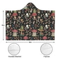 thumbnail image 3 of Wearable Blanket,Red Mushroom Frog Black Pattern Hooded Wearable Flannel Blanket for Adults & Teens,Winter Poncho Shawl Wrap Cape Cozy Anti-Pill,60"x80", 3 of 5