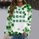 thumbnail image 5 of Xuyuer Women's Round Neck St. Patrick's Day Printed Long Sleeve Shirts Sweatshirt - Festive Holiday Graphic Pullover Top for Seasonal Parties, Gift Exchanges and Cozy Spring Summer Wear, 5 of 5