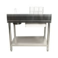 thumbnail image 4 of Modern Breading Table Manual Prep Station Chicken Fried Stainless Steel Worktop, 4 of 11