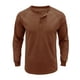 thumbnail image 5 of Blusa de hombre Tops de verano de manga larga Camisetas Henley Camiseta lisa para hombre Camiseta básica con cuello redondo de ajuste regular, 5 of 5