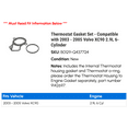 thumbnail image 2 of Thermostat Gasket Set - Compatible with 2003 - 2005 Volvo XC90 2.9L 6-Cylinder 2004, 2 of 2