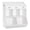 White, variant on Bookshelf  Storage Organizer For 5 Compartments And 3-layer Shelves Bookcase Footboard Game Room Playroom School Rustic Brown Fg34cw01