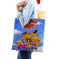 thumbnail image 4 of Rolie Polie Olie Bolso de tela con estampado de lienzo para mujer, bolsa de compras reutilizable y estética, con cremallera interior, regalo para mujer, 35 × 40 cm., 4 of 6