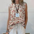 thumbnail image 3 of yunLCZ Square Neck Tank Top Vintage Floral Print Vest For Women Timeless Summer Sleeveless Tops, 3 of 4