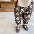 thumbnail image 4 of Pantalones Harem para niños de 1 a 7 años, pantalones informales de algodón lavados de estilo coreano, pantalones con estampado Floral para primavera y otoño, 2025, 4 of 6
