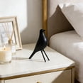 thumbnail image 5 of Black Dark-Colored Compact Bird Figurine Constructed From Synthetic Resin Suitable For Shelf Or Desk Adornment With Measurements Of 6.5X3.35X3.35 Inches, 5 of 7
