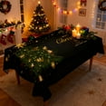 thumbnail image 5 of Aufmer 4 Pcs Christmas Tablecloth with Holiday Prints, Washable Polyester Table Cover for Festive Parties, Seasonal Dining Decor(Green), 5 of 6