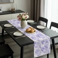 thumbnail image 2 of Purple Floral Table Runner 48 Inches Long, Hydrangeas Flower Spring Summer Botanical Kitchen Coffee Dining Table Decoration for Home Party Birthday Wedding Home Decor 13x48 Inches, 2 of 8