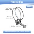thumbnail image 3 of Uxcell 6-Pack Abrazadera de Manguera de Doble Alambre, Clips de Manguera de Acero Inoxidable 304 Ajustables para Manguera de Recolección de Polvo 34-38mm, 3 of 7
