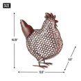 thumbnail image 6 of Open Geometric Frame Metal Chicken Sculpture, 6 of 6