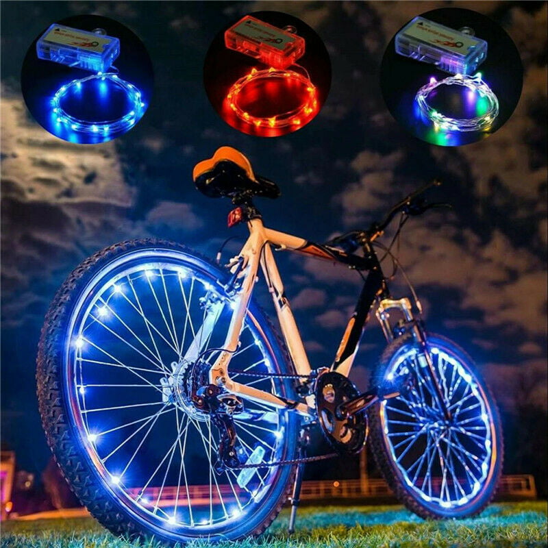20 LED Bicycle Bike Cycling Rim Lights LED Wheel Spoke String Strip Lamp ATF 