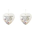 thumbnail image 2 of Heart Shape Acrylic Friendship Ornament, Inspirational Quote Keepsake Decor, Car Rearview Mirror Charm, Christmas Tree Hanging Accent, Gift for Beloved Friend, 2 of 5