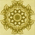 thumbnail image 1 of Ahgly Company Indoor Square Patterned Dark Golden Rod Brown Area Rugs, 5' Square, 1 of 6