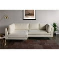 thumbnail image 2 of Theodore Living Room Pillow Back Beige Boucle Fabric Left-Facing Sectional Sofa, 2 of 7