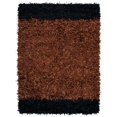 thumbnail image 2 of Safavieh Leather Doroteja Striped Shag Area Rug, Brown/Black, 4' x 6', 2 of 7