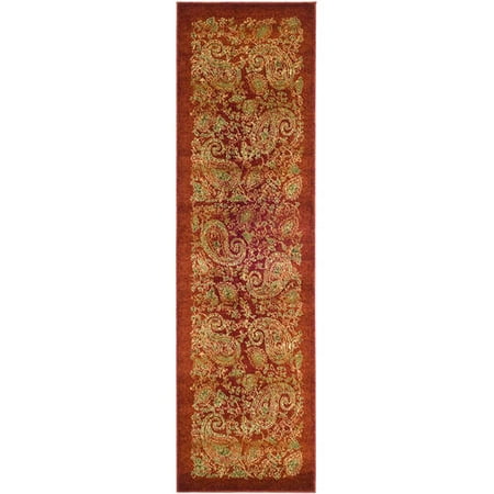 SAFAVIEH Lyndhurst Julia Traditional Runner Rug  Red/Multi  2 3  x 12 Lyndhurst Rug Collection. Luxurious EZ Care Area Rugs. The Lyndhurst Collection features luxurious  easy care  easy-maintenance area rugs made to add long lasting charm and decorative beauty even in the busiest  high traffic areas of the home. Hand tufted using a blend of soft yet durable synthetic yarns styled in traditional Persian florals  interwoven vines and intricate latticework. Use the Lyndhurst rugs in your home for an elegant and transitional upgrade.
