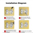 thumbnail image 3 of 4 Pieces Door Latch, Security Latch, Sliding Hasp, Stainless Steel Door Latch for Door, Cabinet, Drawer, 3 of 4