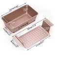 thumbnail image 2 of Meatloaf Pan with Drain Tray, 9.8 x 5.7 Inches Loaf Pans with Insert, Nonstick Meat Loaf for Baking, Reduce the Fat and Kick Up the Flavor Rose Gold, 2 of 7