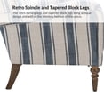 thumbnail image 4 of Stripe Armchair Upholstered Wooden Legs Accent Chair for Living Room Bedroom Adults Navy Stripe, 4 of 9