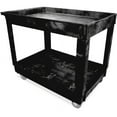 thumbnail image 4 of Rubbermaid Commercial Service/Utility Cart, Two-Shelf, 24w x 40d x 31.25h, Black -RCP9T6700BLA, 4 of 5