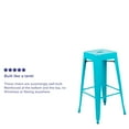 thumbnail image 5 of Flash Furniture Cierra 30" High Metal Indoor Bar Stool in Teal - Stackable Set of 4, 5 of 14