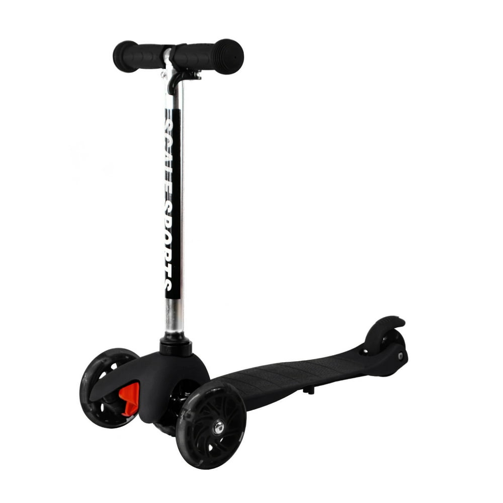 Adjustable Kids Push Kick Scooter with Light Up Wheels Black Walmart