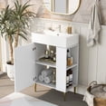 thumbnail image 2 of EUROCO 21.6" Bathroom vanity Cabinet with Ceramic Vessel Sink,Right side storge, 2 of 8