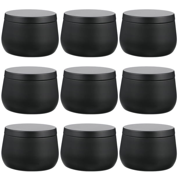 EeaseMX Caja redonda para guardar velas, dulces, cuentas artesanales, joyas, 9 latas de té