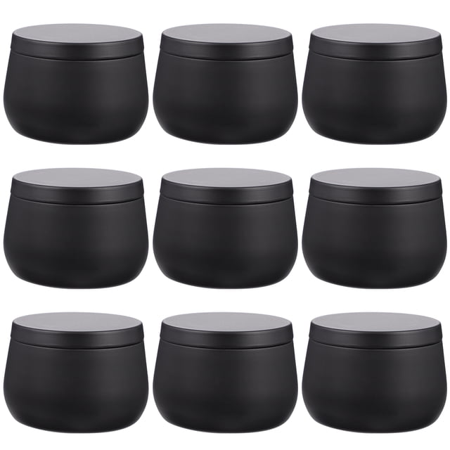 EeaseMX Caja redonda para guardar velas, dulces, cuentas artesanales, joyas, 9 latas de té