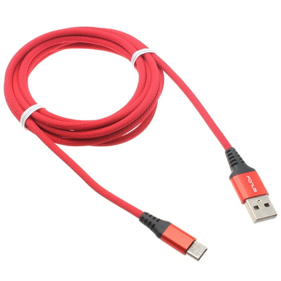 Type-C Red 10ft USB-C Cable for Samsung Galaxy A13 5G/A12 5G/A03s Phones - Charger Cord Power Wire Long Braided Fast Charge Compatible With Galaxy A13 5G/A12 5G/A03s