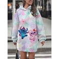 thumbnail image 1 of Sudadera con capucha de Disney Stitch para mujer, vestido de suéter informal de calle, moda de viento Simple, regalo de cumpleaños, Top nuevo, 1 of 4