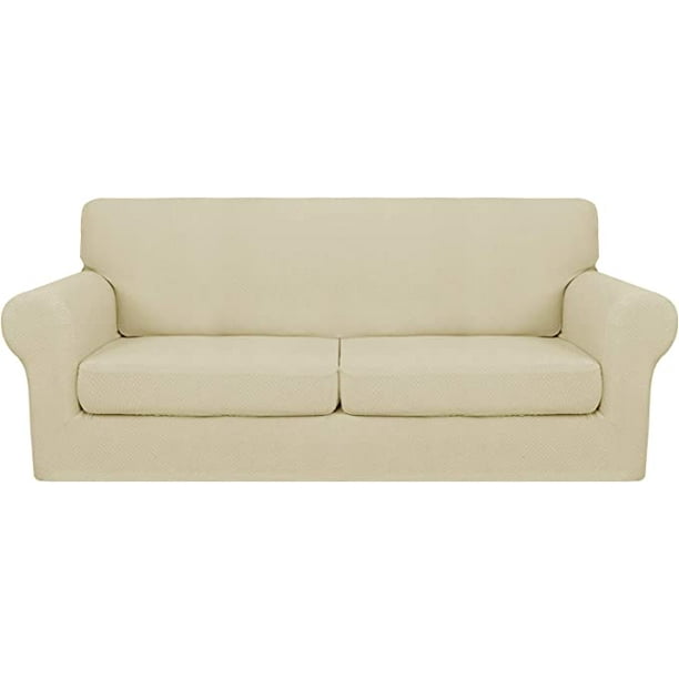 Oxideren computer Met andere woorden Newest 3 Pieces Couch Covers for 2 Cushion Couch Stretch Sofa Slipcover  with 2 Extra Large Seat Cushion Covers Thick Fitted Loveseat Sofa Covers  for Living Room (XL Loveseat, Light Beige) - Walmart.com