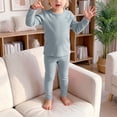 thumbnail image 2 of Girls' Set Baby Warm And Winter Solid Color Home Clothes Underwear Set Boys' And Girls' 1T 2T 3T 4T 5T 6T 7T Gift Set 5-6 Years, 2 of 7