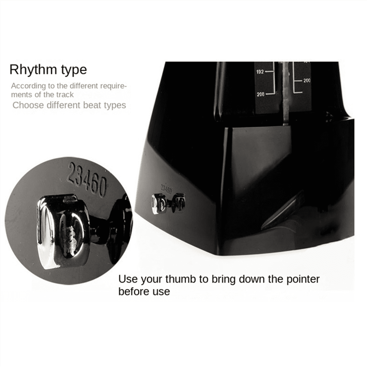Metronome Piano Mechanical Metronome Universal Instrument Metronome Suitable for Piano, Guitar, Erhu