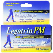 Legatrin PM Pain Reliever / Sleep Aid Relieves Lower Body Pain Contains Acetaminophen 50 Caplets