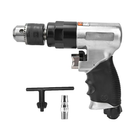 

3/8in Air Drill Pistol Type SelfLocking ThreeClaw Pneumatic Hand Tool 1800rpm