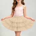 thumbnail image 6 of hoksml Girls Back to School Tiered Ruffle Skirt, Elastic Waist Layered Mini Skirt with Built-in Shorts for Kids, 6 of 9