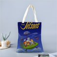 thumbnail image 2 of The Jetsons Bolso de tela con estampado de lienzo para mujer, bolsa de compras reutilizable y estética, con cremallera interior, regalo para mujer, 35 × 40 cm., 2 of 6