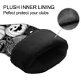 thumbnail image 4 of Golf Club Head Covers BlackWhite Pumpkin for Driver and Fairway Woods, Premium PU Leather, Waterproof, Velvet Lining, Unisex Golf Gift, 4 of 11