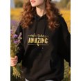 thumbnail image 3 of Success Motivational Hoodie for Men Women, Inspirational Pullover Hooded Sweatshirt, Cozy Cotton Poly Blend, Positive Casual Outfit, 3 of 5