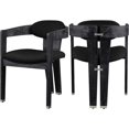 thumbnail image 2 of Meridian Furniture Vantage Black Velvet Upholstered Dining Chair, 2 of 5